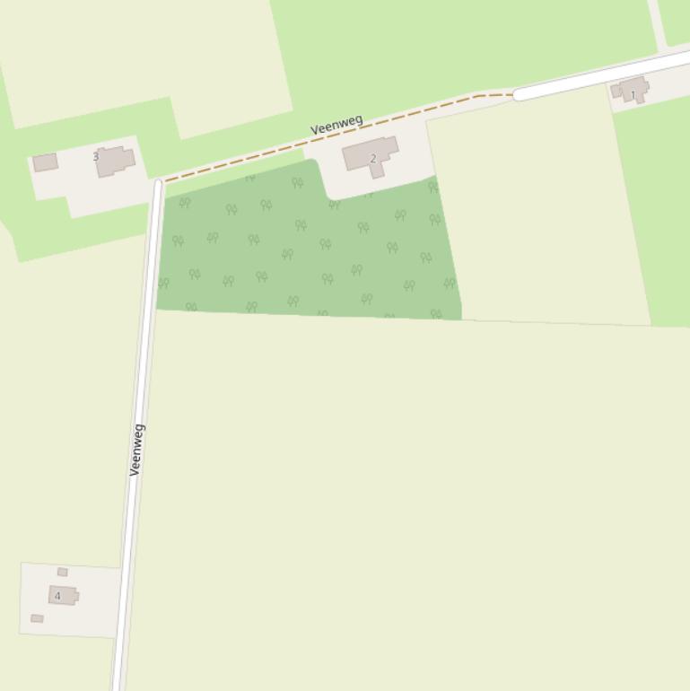 Kaart van de Veenweg.