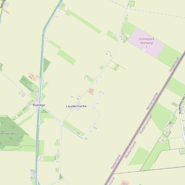 Kaart van de Veenweg.