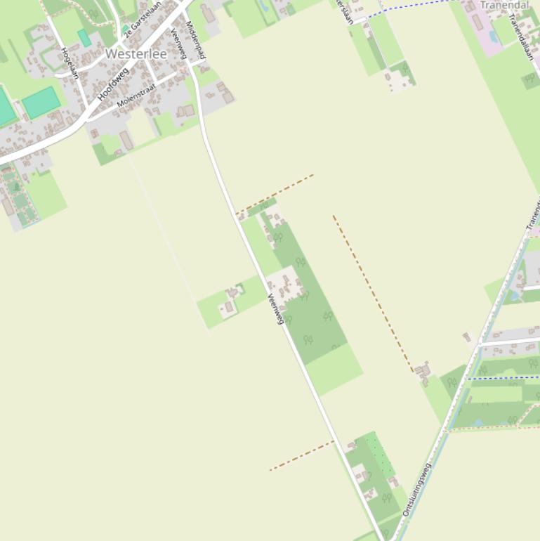 Kaart van de Veenweg.