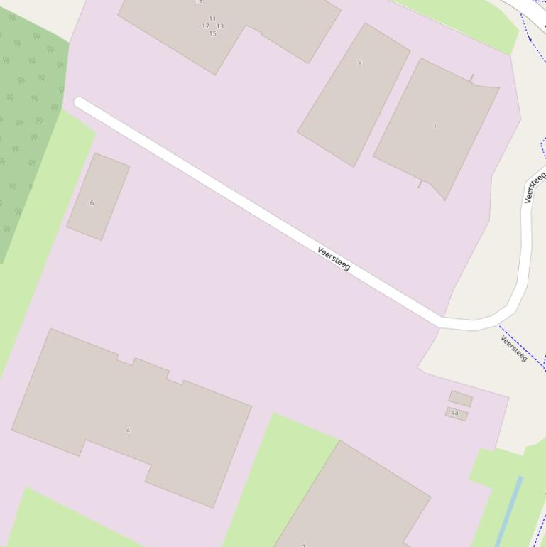 Kaart van de Veersteeg.