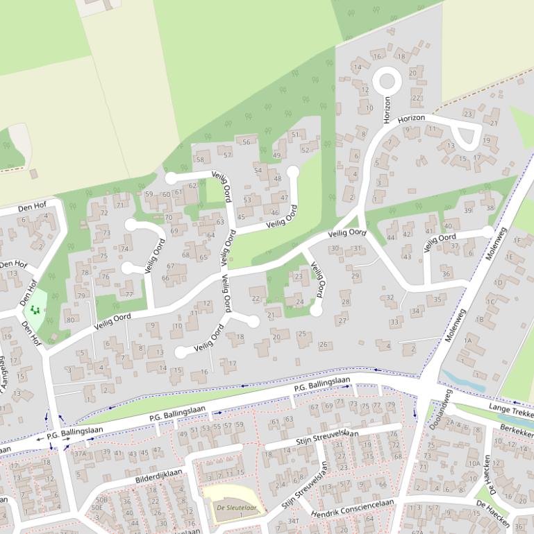 Kaart van  Veilig Oord.