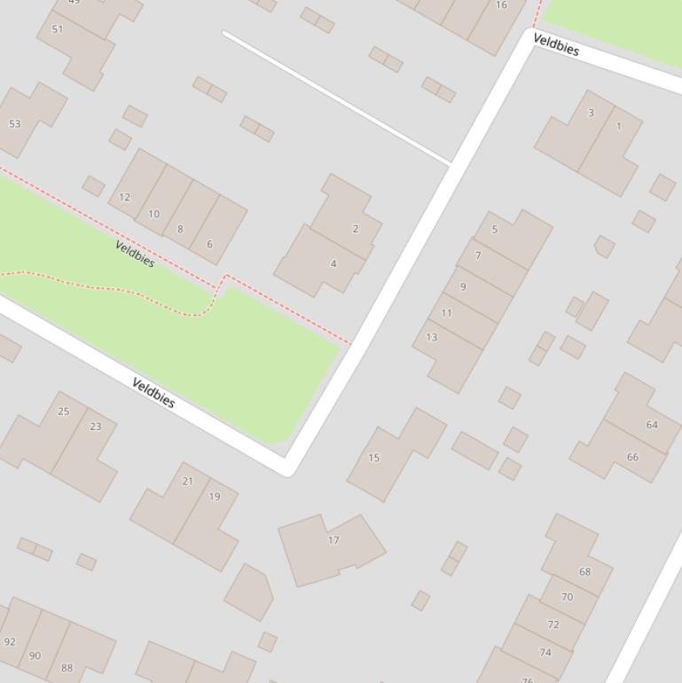 Kaart van  Veldbies.