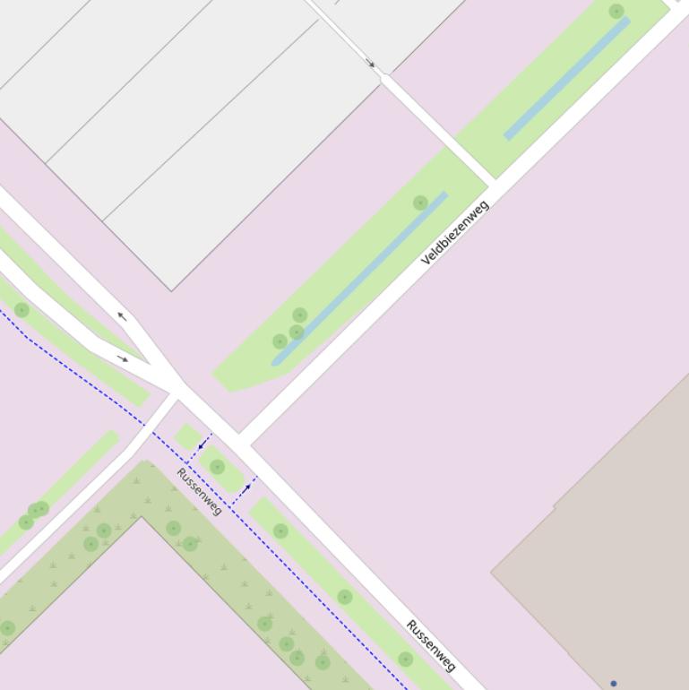 Kaart van de Veldbiezenweg.