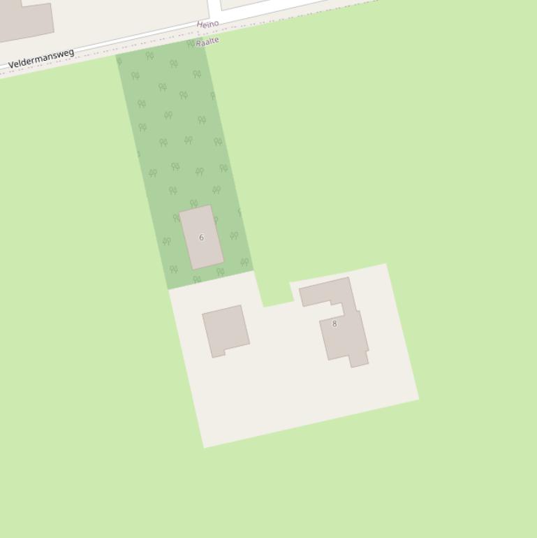 Kaart van de Veldermansweg.