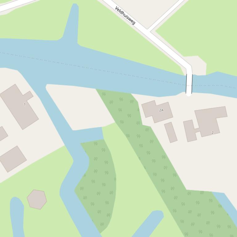 Kaart van  Veldhuis.