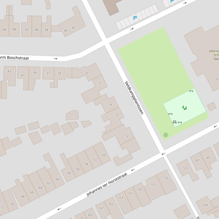 Kaart van het Veldkampplantsoen.