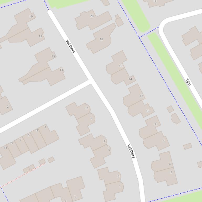 Kaart van  Veldkers.