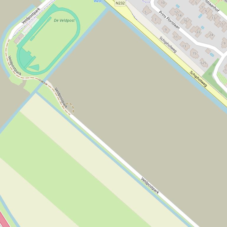 Kaart van het Veldpostpark.