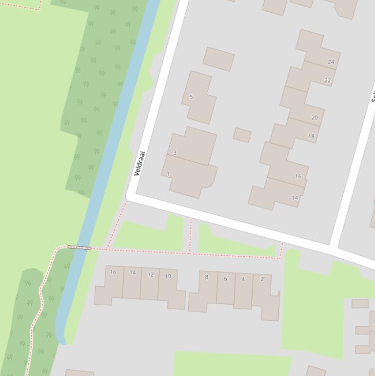 Kaart van  Veldraai.