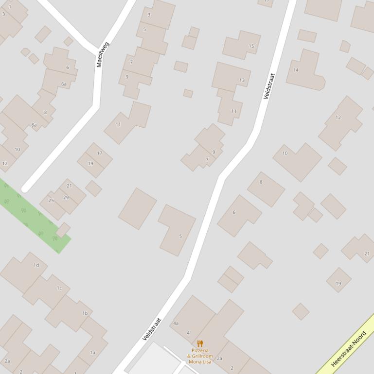 Kaart van de Veldstraat.