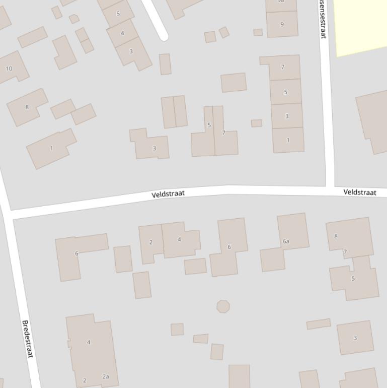 Kaart van de Veldstraat.