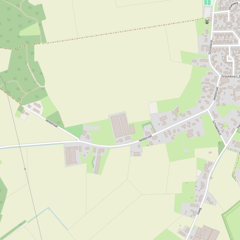 Kaart van de Veldstraat.
