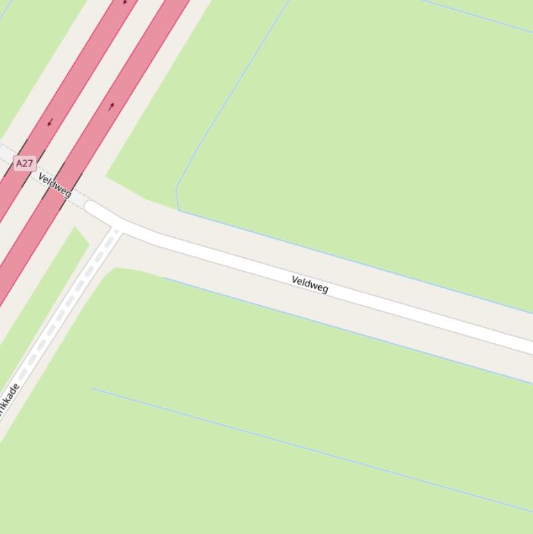 Kaart van de Veldweg.