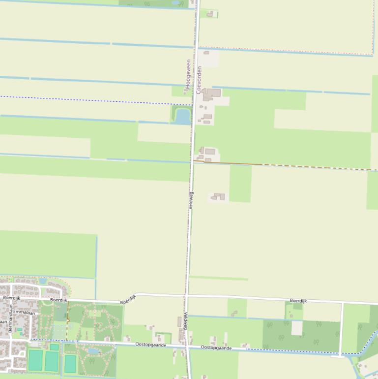 Kaart van de Veldweg.