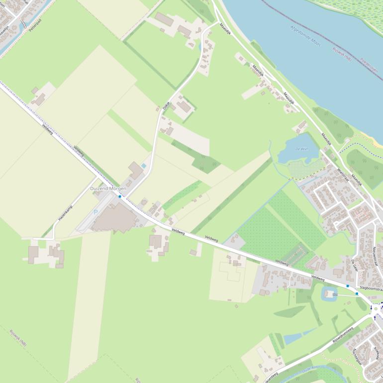 Kaart van de Veldweg.