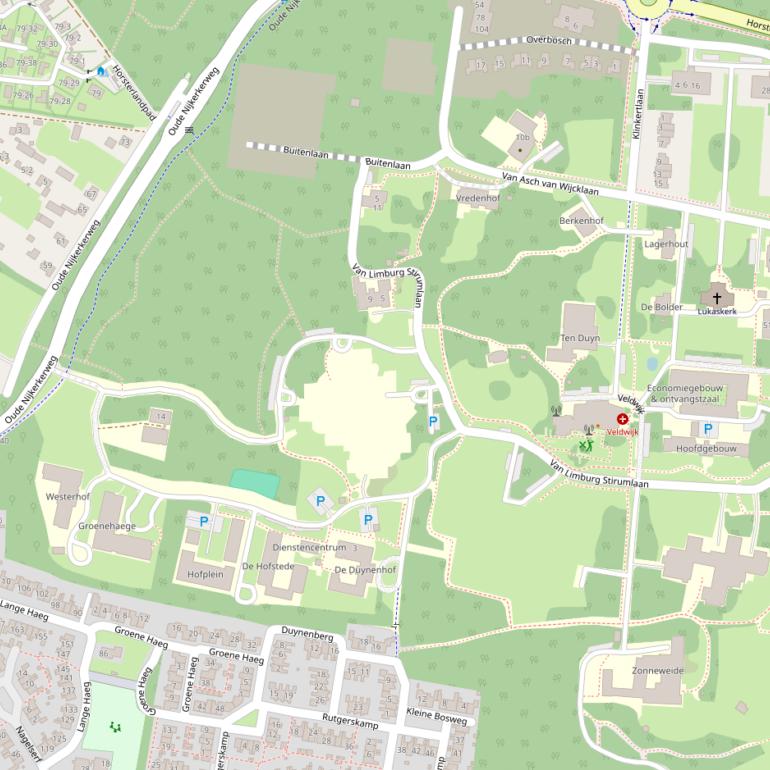 Kaart van  Veldwijk.