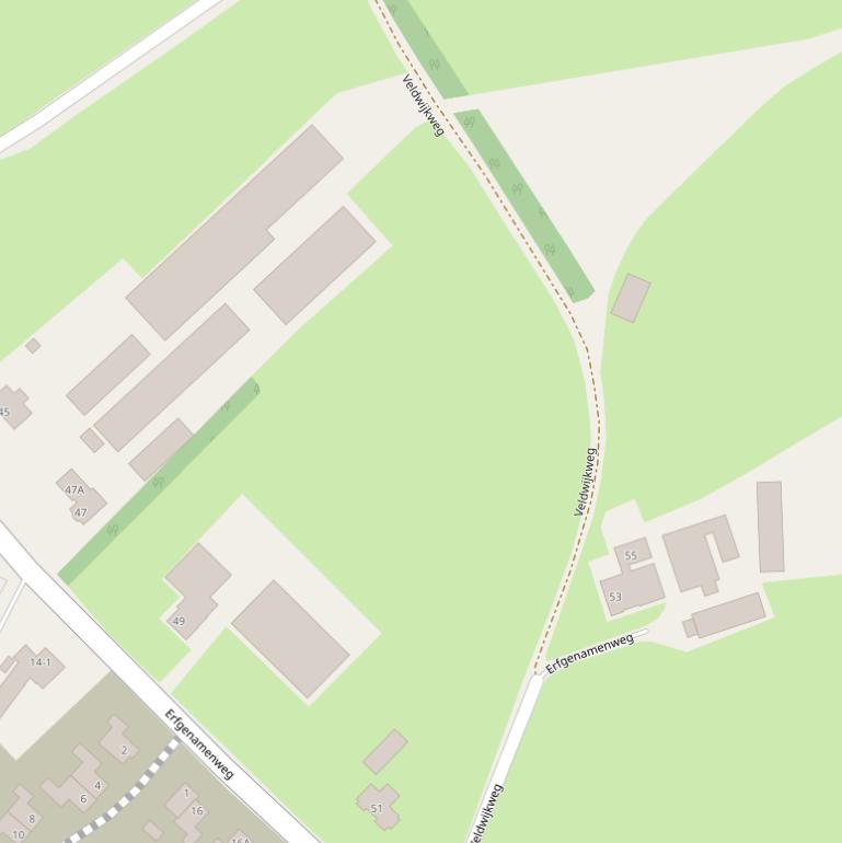 Kaart van de Veldwijkweg.