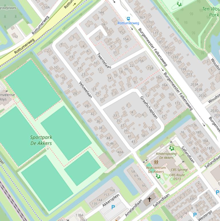 Kaart van de Veluwelaan.