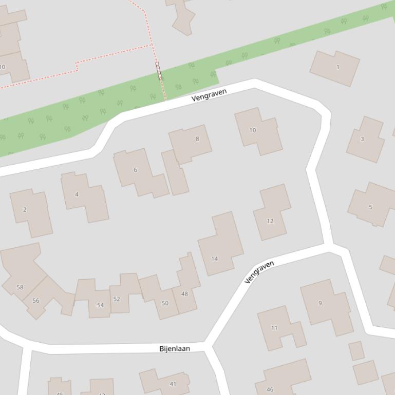 Kaart van  Vengraven.