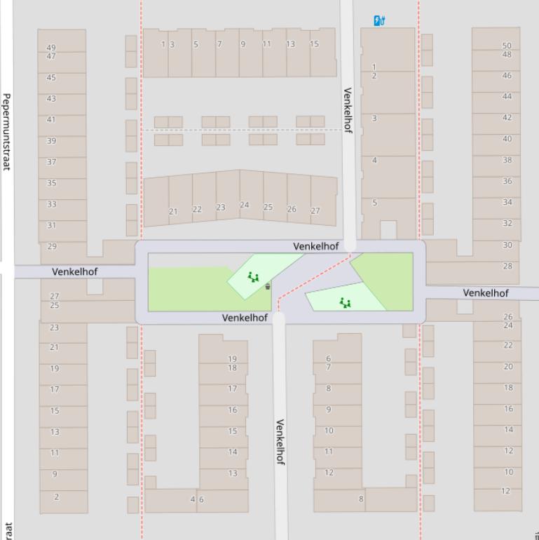 Kaart van de Venkelhof.