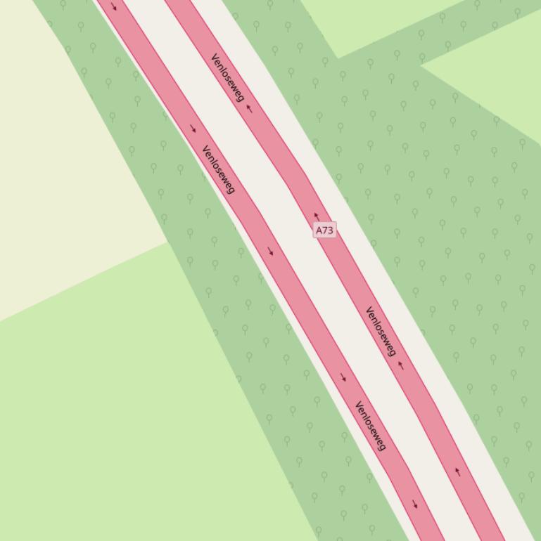 Kaart van de Venloseweg.