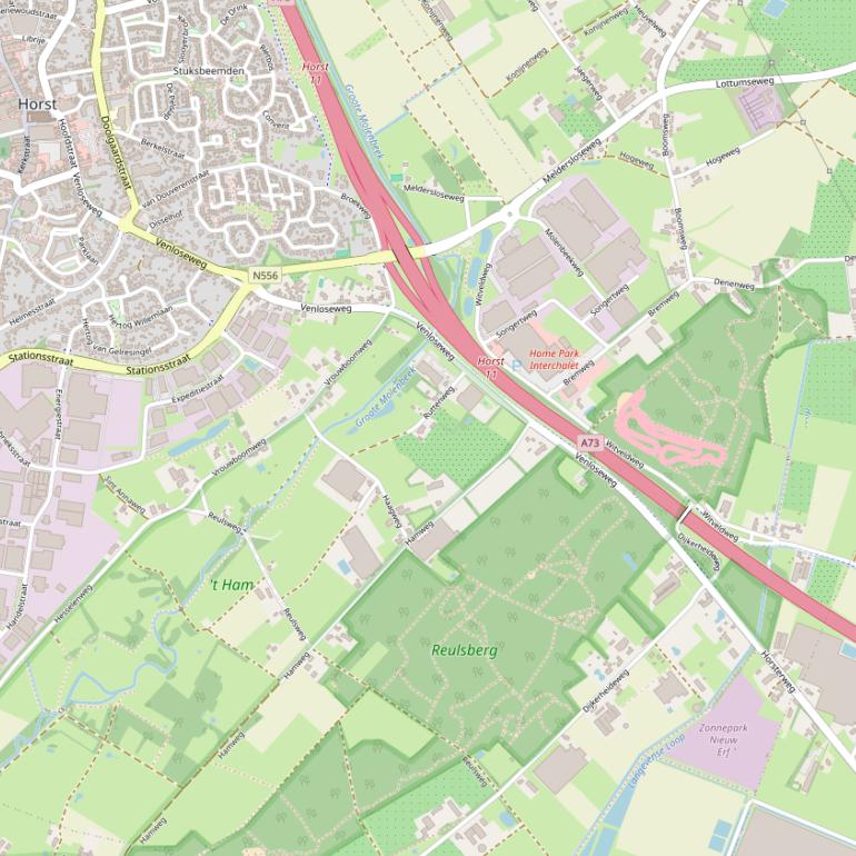 Kaart van de Venloseweg.