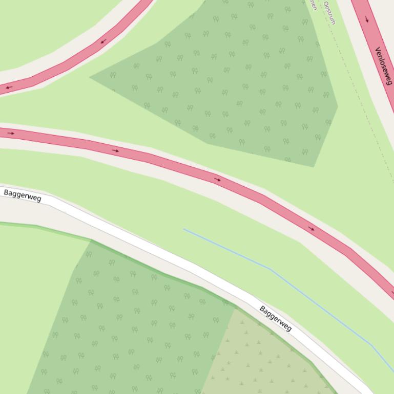 Kaart van de Venloseweg.