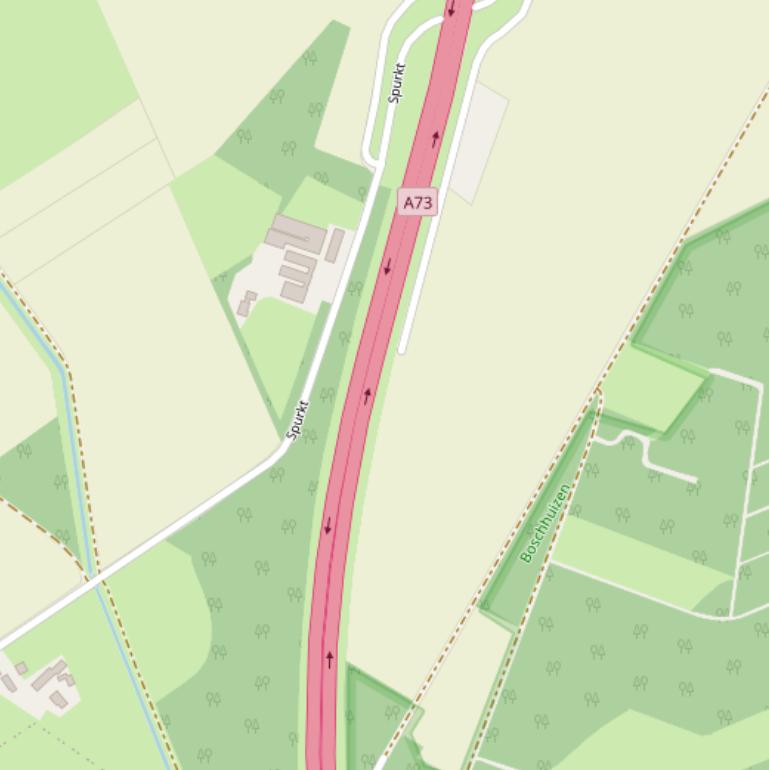 Kaart van de Venloseweg.