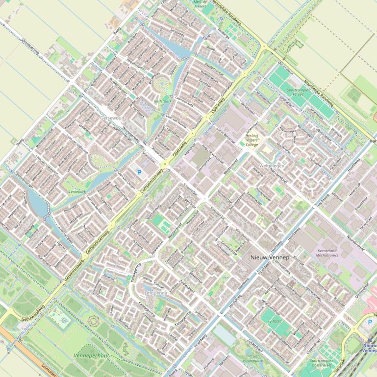 Kaart van het Venneperpad.