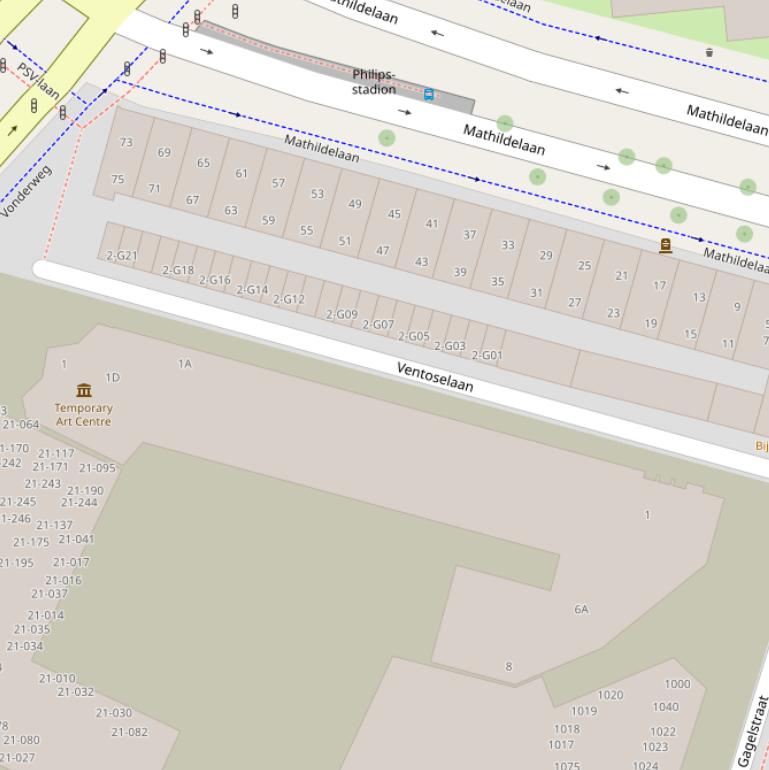 Kaart van de Ventoselaan.