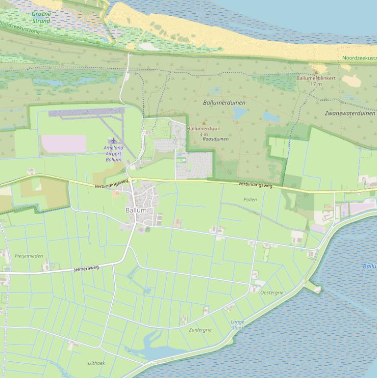 Kaart van de Verbindingsweg.