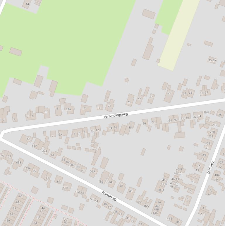 Kaart van de Verbindingsweg.