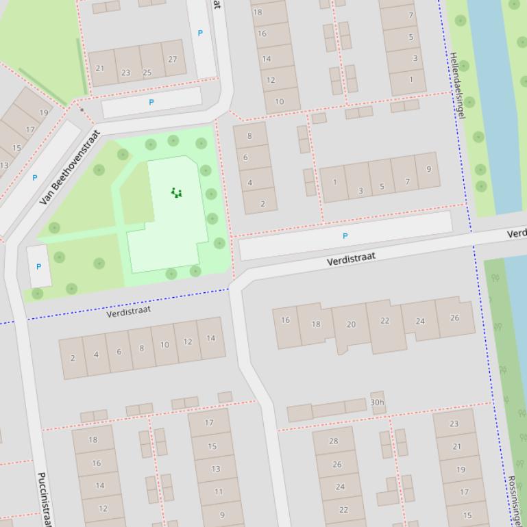 Kaart van de Verdistraat.
