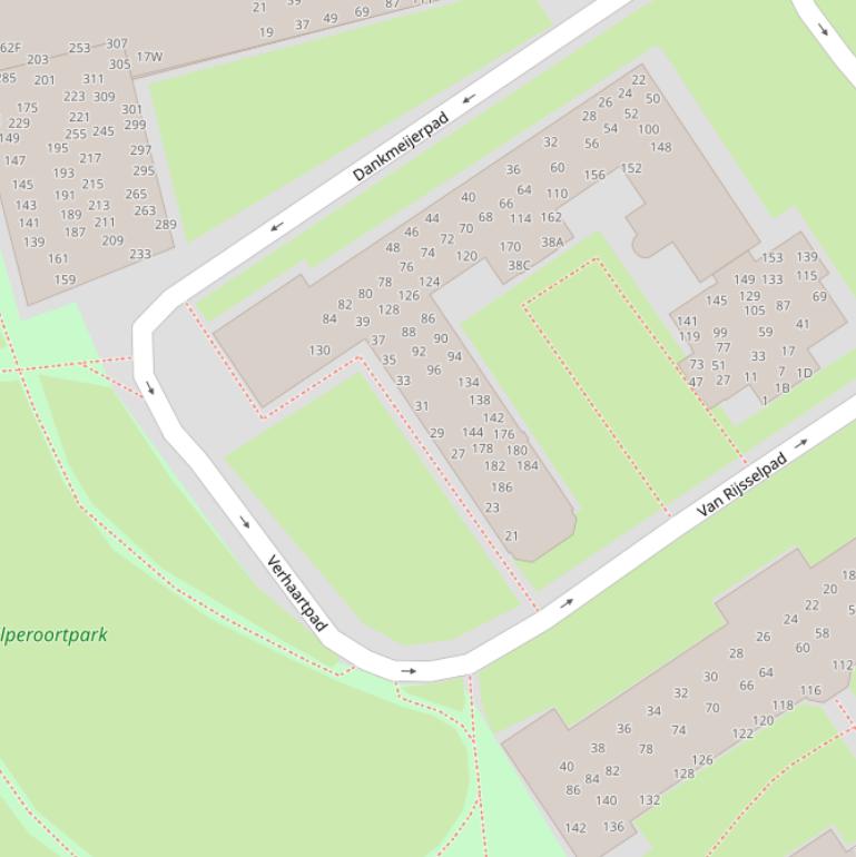 Kaart van het Verhaartpad.