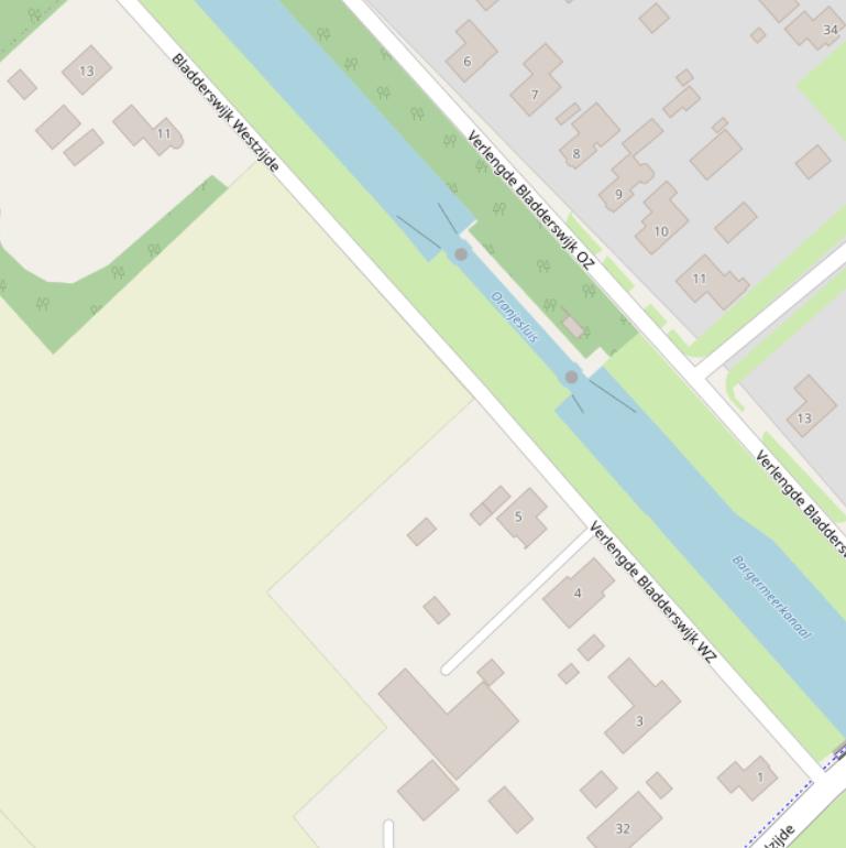 Kaart van  Verlengde Bladderswijk WZ.