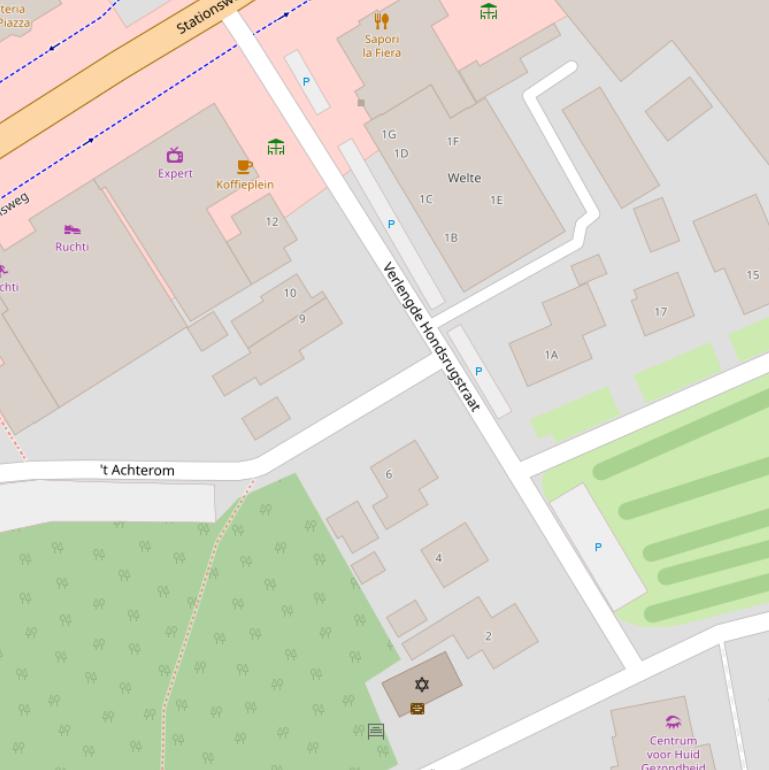 Kaart van  Verlengde Hondsrugstraat.