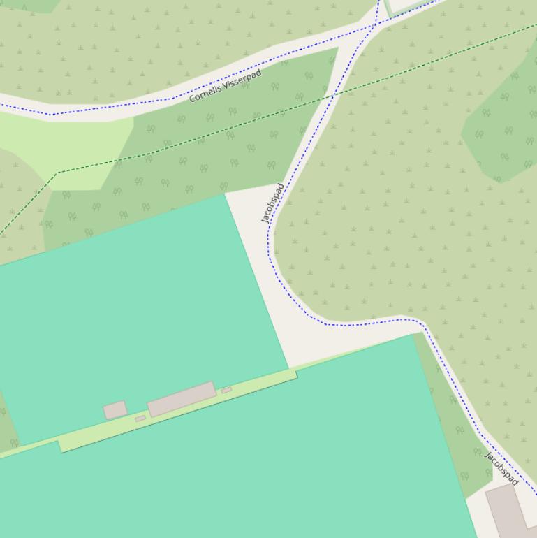 Kaart van  Verlengde Jacobspad.