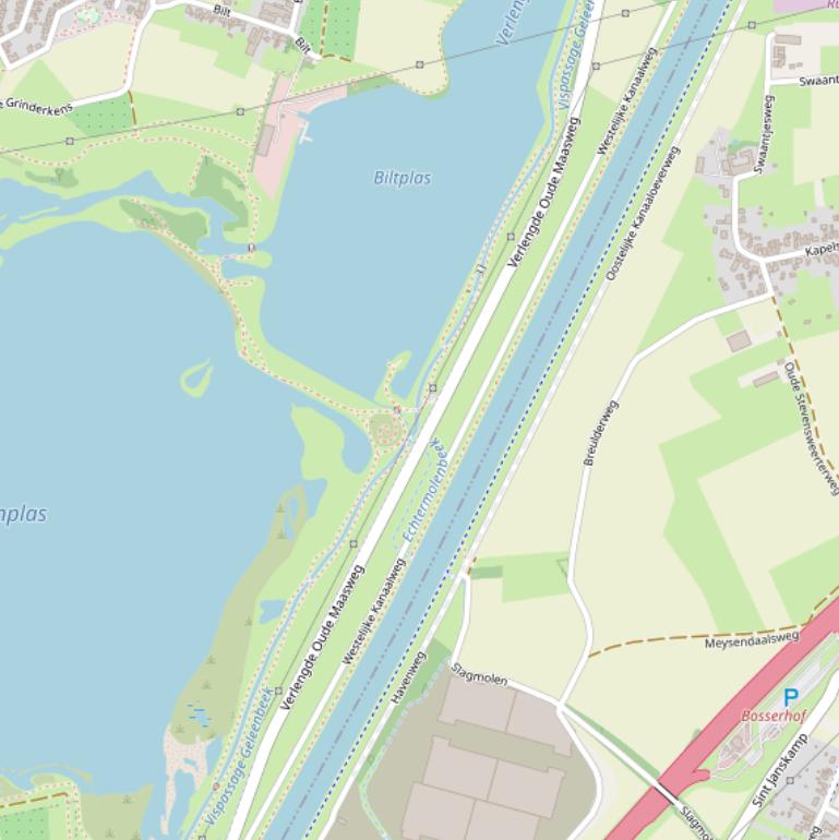 Kaart van  Verlengde Oude Maasweg.