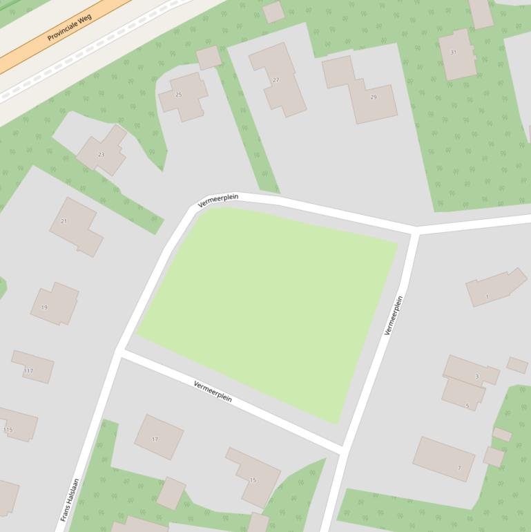 Kaart van het Vermeerplein.