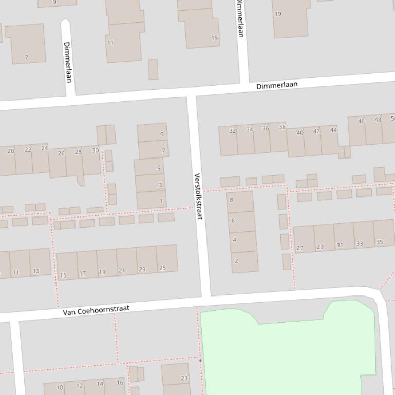 Kaart van de Verstolkstraat.