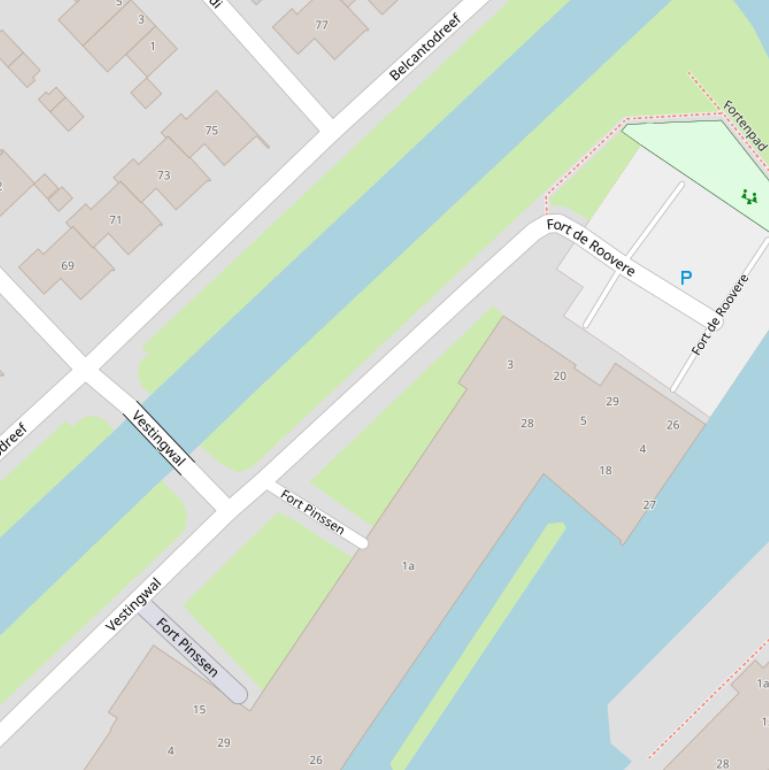 Kaart van  Vestingwal.