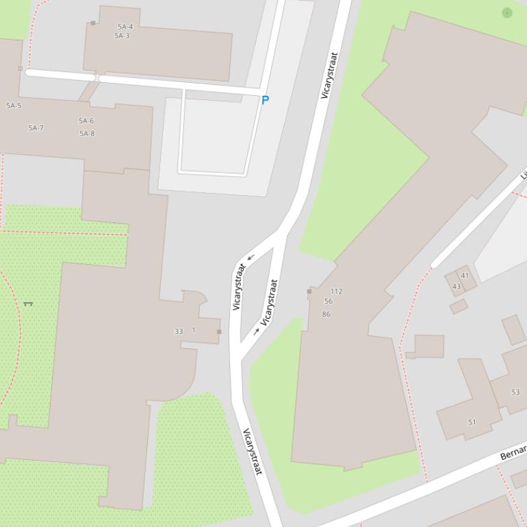 Kaart van de Vicarystraat.