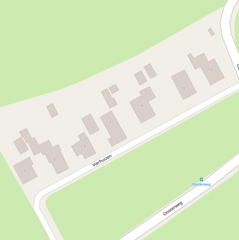 Kaart van  Vierhuizen.