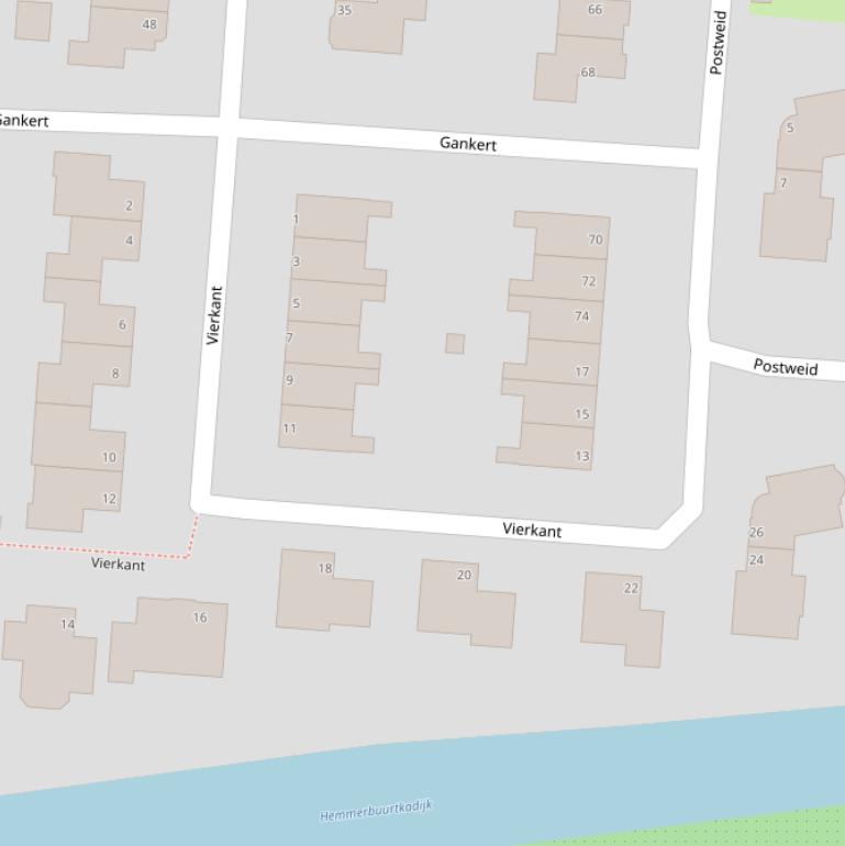 Kaart van  Vierkant.