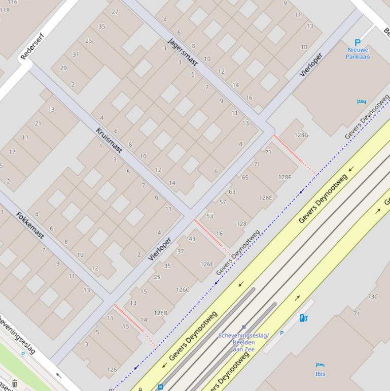 Kaart van  Vierloper.