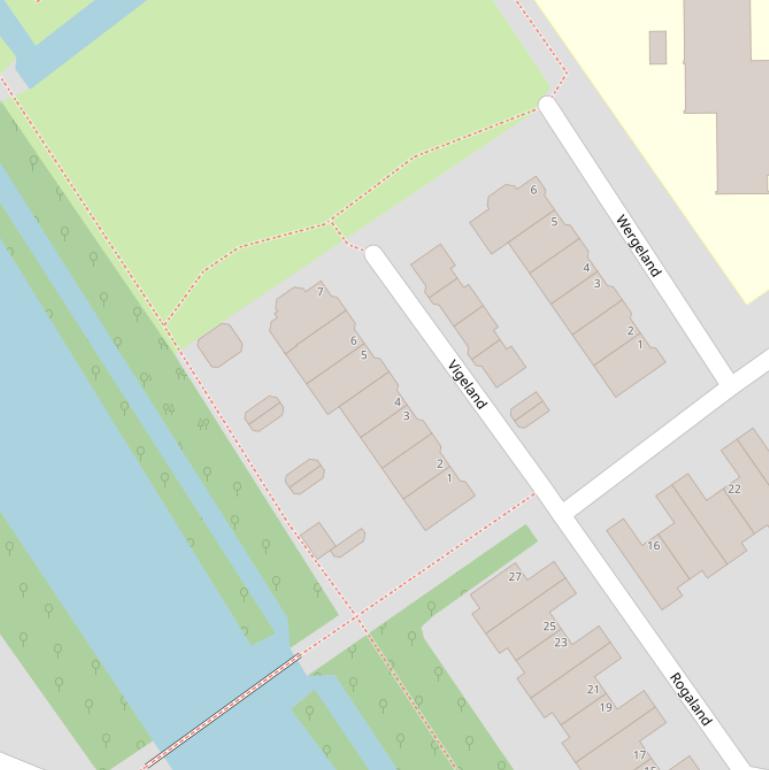 Kaart van  Vigeland.