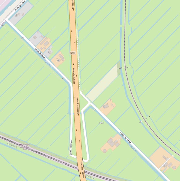 Kaart van  Vijfde Tochtweg.