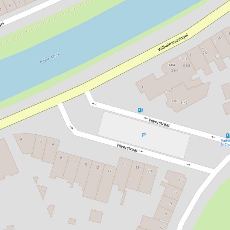 Kaart van de Vijverstraat.