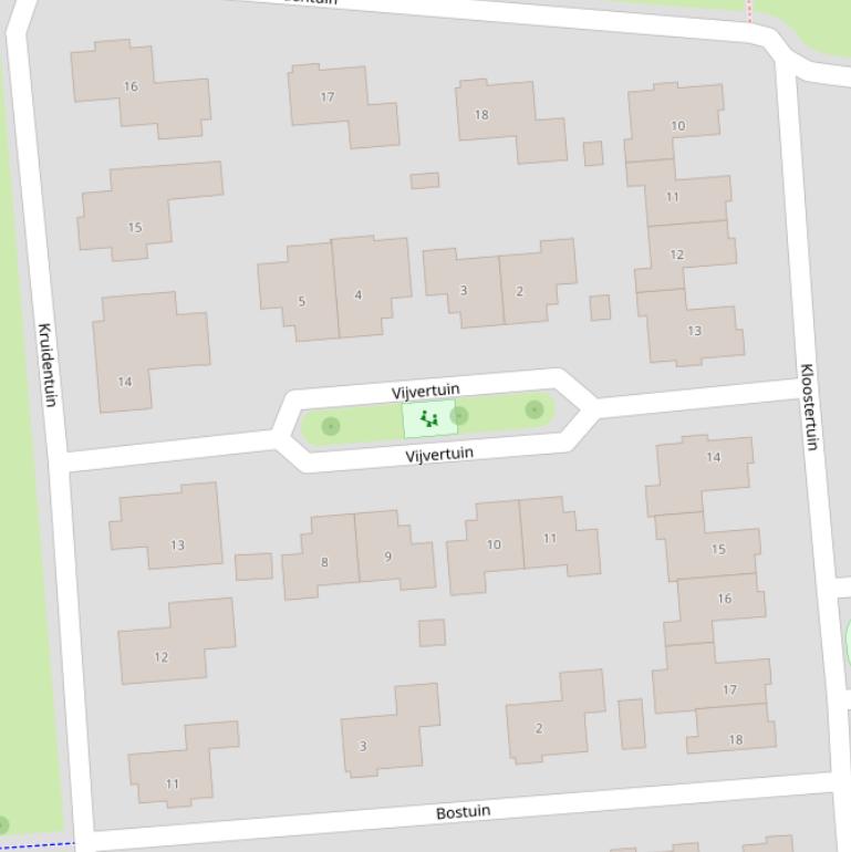 Kaart van  Vijvertuin.