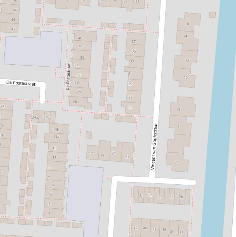 Kaart van de Vincent van Goghstraat.